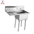 Wastafel kompartemen stainless steel dengan drainboard