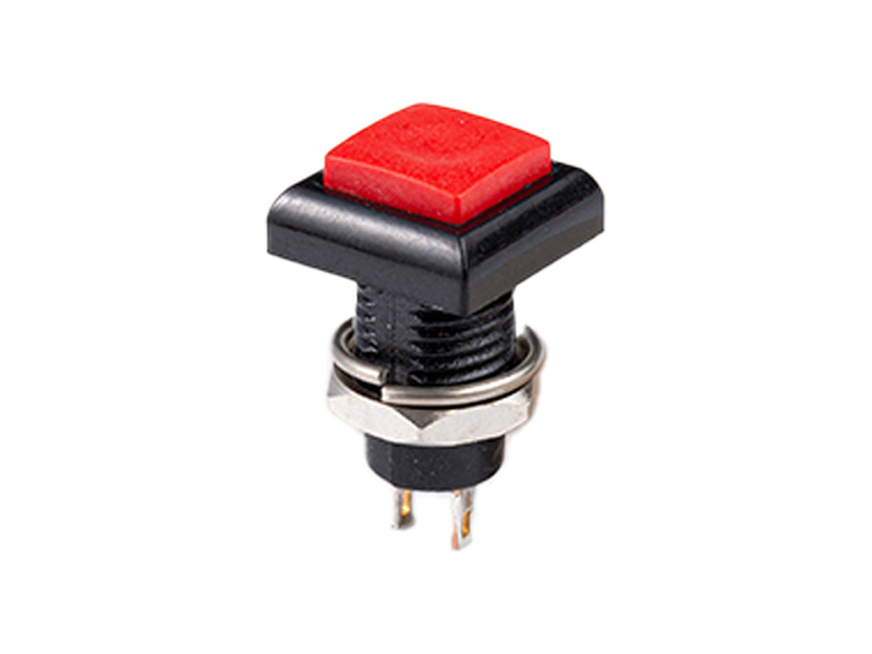 زر ضغط مؤقت أحمر مربع Square Red Momentary Push Button