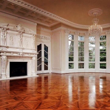 Custom carved Italian inspired Carrara mantel Marble Mantel