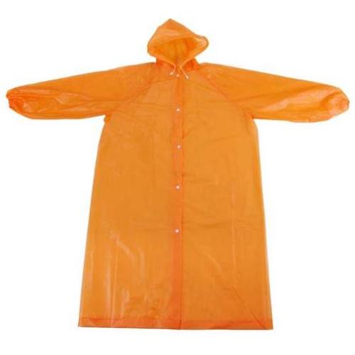 Orange Disposable Plastic Rainsuit