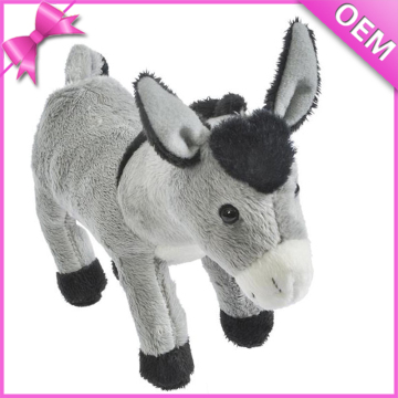 25cm Standing Grey Plush Stuffed Donkey Toy, Plush Christmas Donkey, Donkey Plush Toy