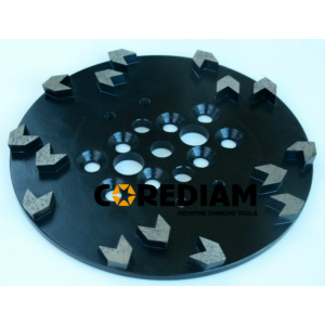 Placa de molienda de diamante con segmentos especiales