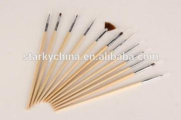 nail art drawing artist brushes/oil painting brushes wooden handle