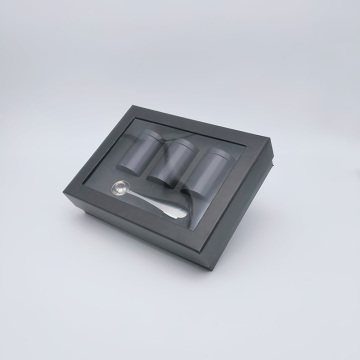 Black Clear Window Luxury Coffee Tea Packaging Box