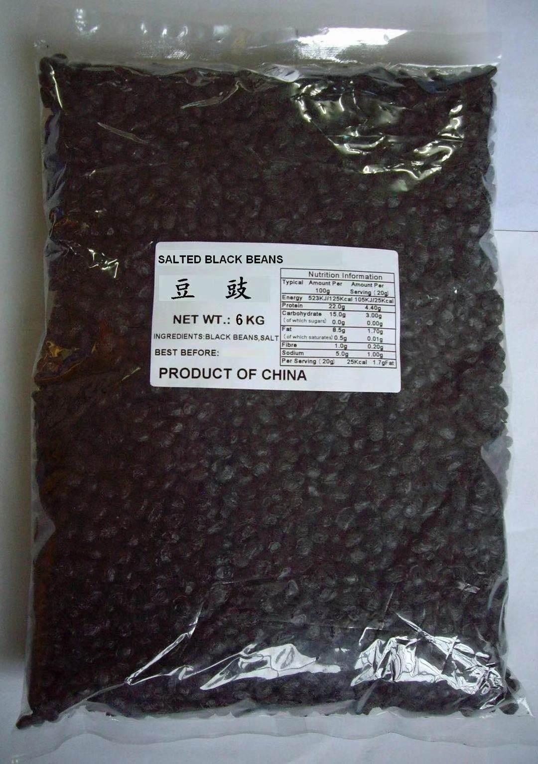 Salted black beans for cooking