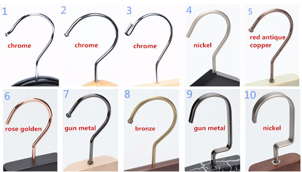 Luxury hangers customized LOGO moon curved suit hanger with clips for clothes brand