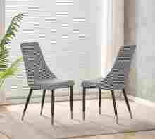 High-back Ergonomic Fabric Chair for Stylish Dining