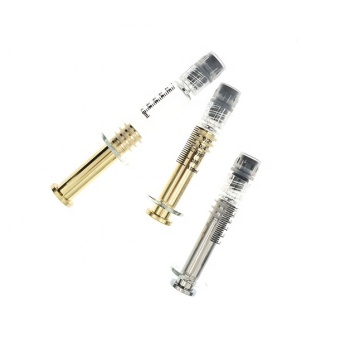 Syringes Glass Gold Metal Plunger 1ml Syringes