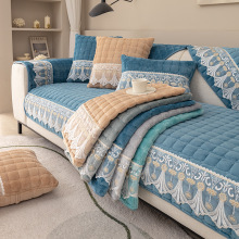 Fluffy Soft Sectional Couch Cover: Non Slip Sofa Slipcover for Kids