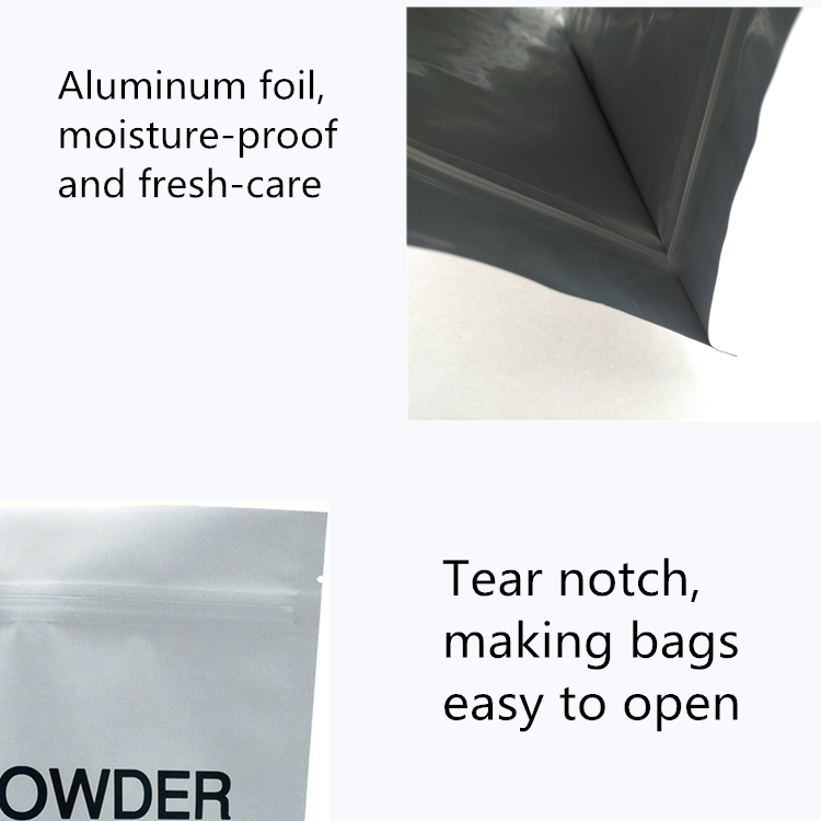 Kundenspezifischer weißer Kraftbeutel zum Aufstehen Custom white kraft stand up pouch