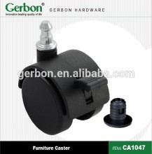 twin wheel caster with nylon socket