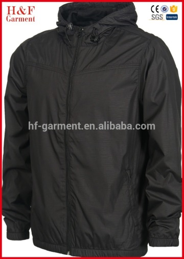 High quality cheap black windbreaker for man