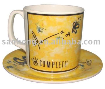 Round melamine cup and saucer set