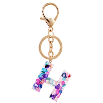 Acrylic Letter Charm Key Chain