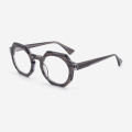 Hexagon and Irregular Dimensional Acetate Unisex Optical Frames 23A3197