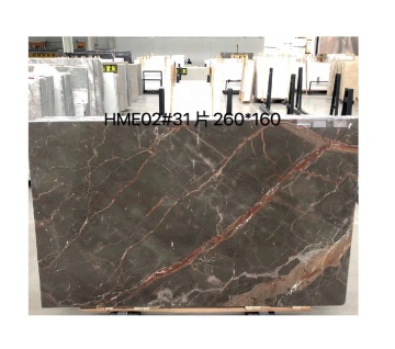 Baroque Bronze Marble Cedar Brown Slabs with Red Veins