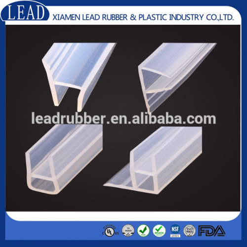 Customized translucent silicone rubber seal strip for bathroom