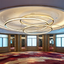 Large Zinc Alloy Ring Led Banquet Hall Chandelier