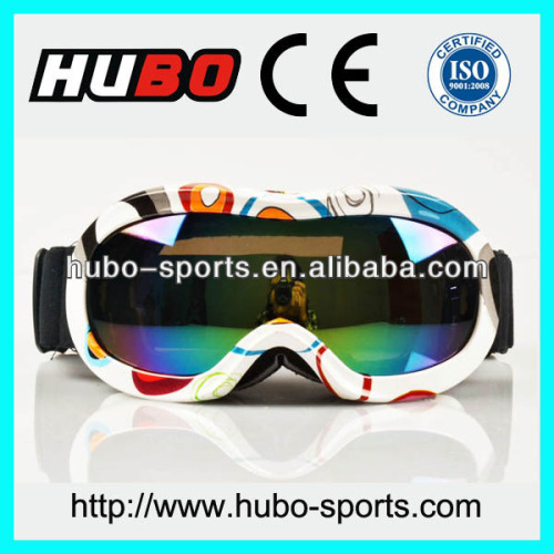 Fashion design safety UV 400 protected winter hot sale kids snow ski glasses