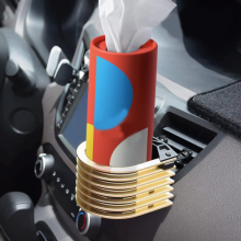 Travel Car Tissue Holder with Facial Tissues Bulk