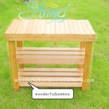 Wonderful Natural bamboo shoe bench