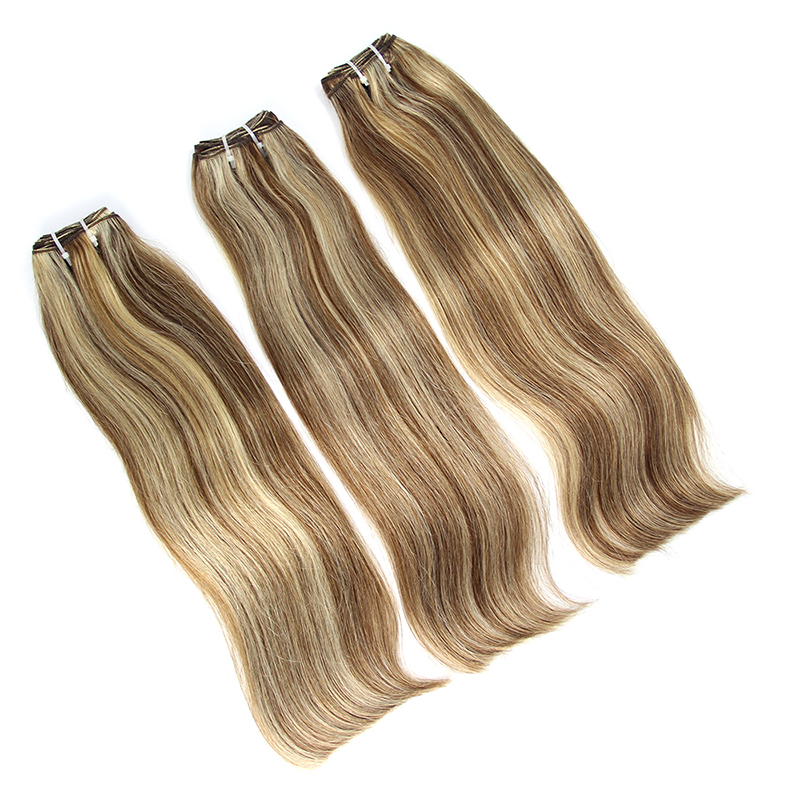 100 hair extensions P6/613 omber color bundles, piano colored omber straight bundles, piano double drawn hair collection