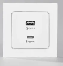 White Elendax USB and Type C Socket