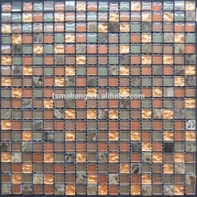 MB1604121 mix color cold spray square glass sone mosaic tile for house flooring and decoration