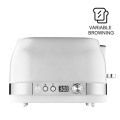 Εμφάνιση LED TIME 2-Lice White Electric Toaster
