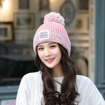 Women Warm Knit Hat with a Lovely Pile