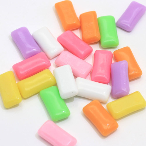 Multi Color Square Cube Chewing Gum Candy Resin Beads DIY Craft Decor Toy Handmade Items Phone Sell Ornaments