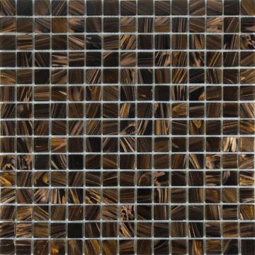 Tessere di mosaico moderne marrone scuro linea oro