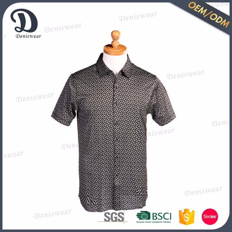 Factory sale short sleeves chiffon mens summer shirt