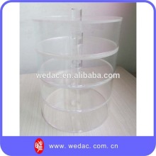 Stackable clear acrylic CD storage cylinder case