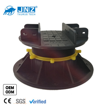 JNZ hot sell adjustable plastic terrace pedestal screwjack height adjustable plastic decking pedestals flat