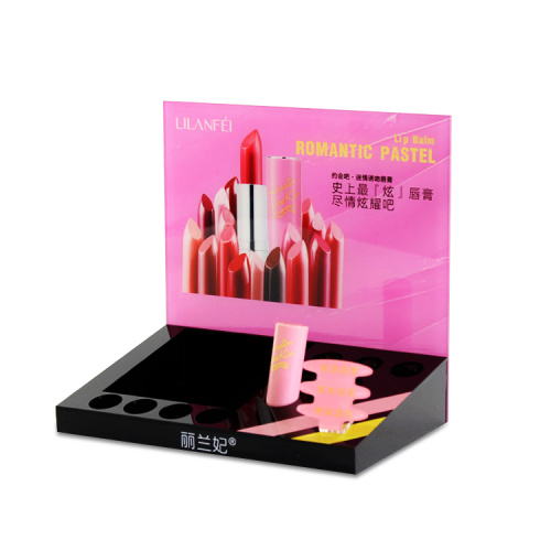 Tlhōrō e phahameng ea Acrylic cosmetic Lipstick Display Stand