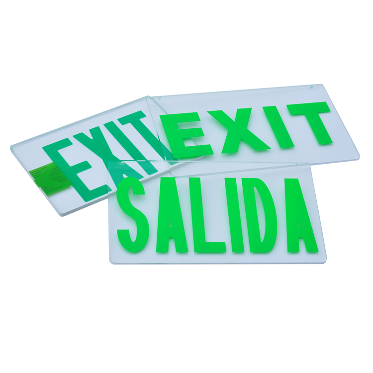 Innovative easy installation Transparent exit sign