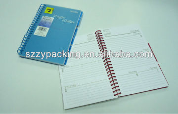 PP cover spiral pocket daily student planner