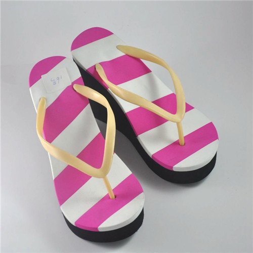 Promotional Women Colourful Stripes EVA Flip Flops