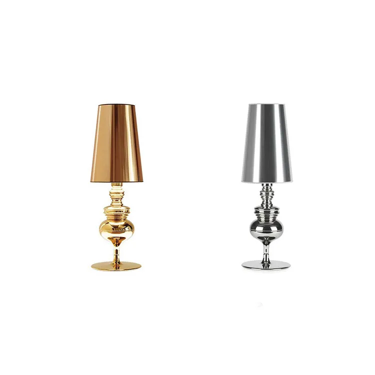 Modern Gold Metal Cordless Table Lamp for Home Decor