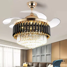 42 Inch Chandelier Ceiling Fan with Light, Remote, 3 Color Options, and Speaker