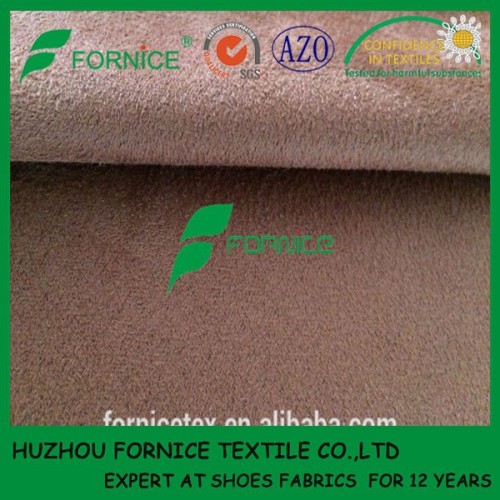 China Factory polyester faux suede fabric with spandex