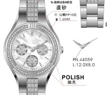 Stones Stainless Steel Bling-Bling Watch