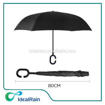 23 inch windproof reverse inside hands free umbrella dome