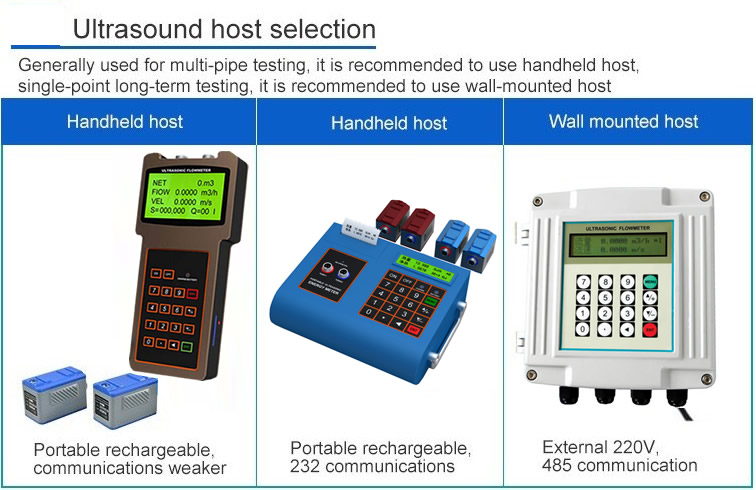 Cheap Portable Clamped Handheld Ultrasonic Flow Meter For Hot Water With High Quality