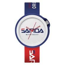 SANDA 3200 Fun Black Dial Watches - Comfortable Silicone Strap Wristwatch for Young Boys and Men