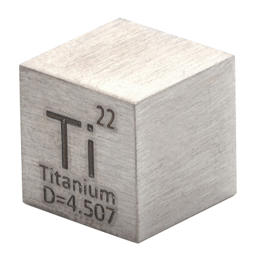 1pc 99.5% Pure Titanium High Purity Cube Ti Metal Carved Element Periodic Table Craft Wonderful Collection 10*10*10mm