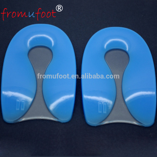 ZRWB07 U cushion Patent alleviate foot pain after the end of a bone spur fasciitis heel pad silicone insoles fromUfoot