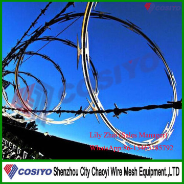 Security fencing razor barbed wire/razor combat wire/safety razor wire