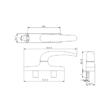 Multi-point lockable handle series long circle